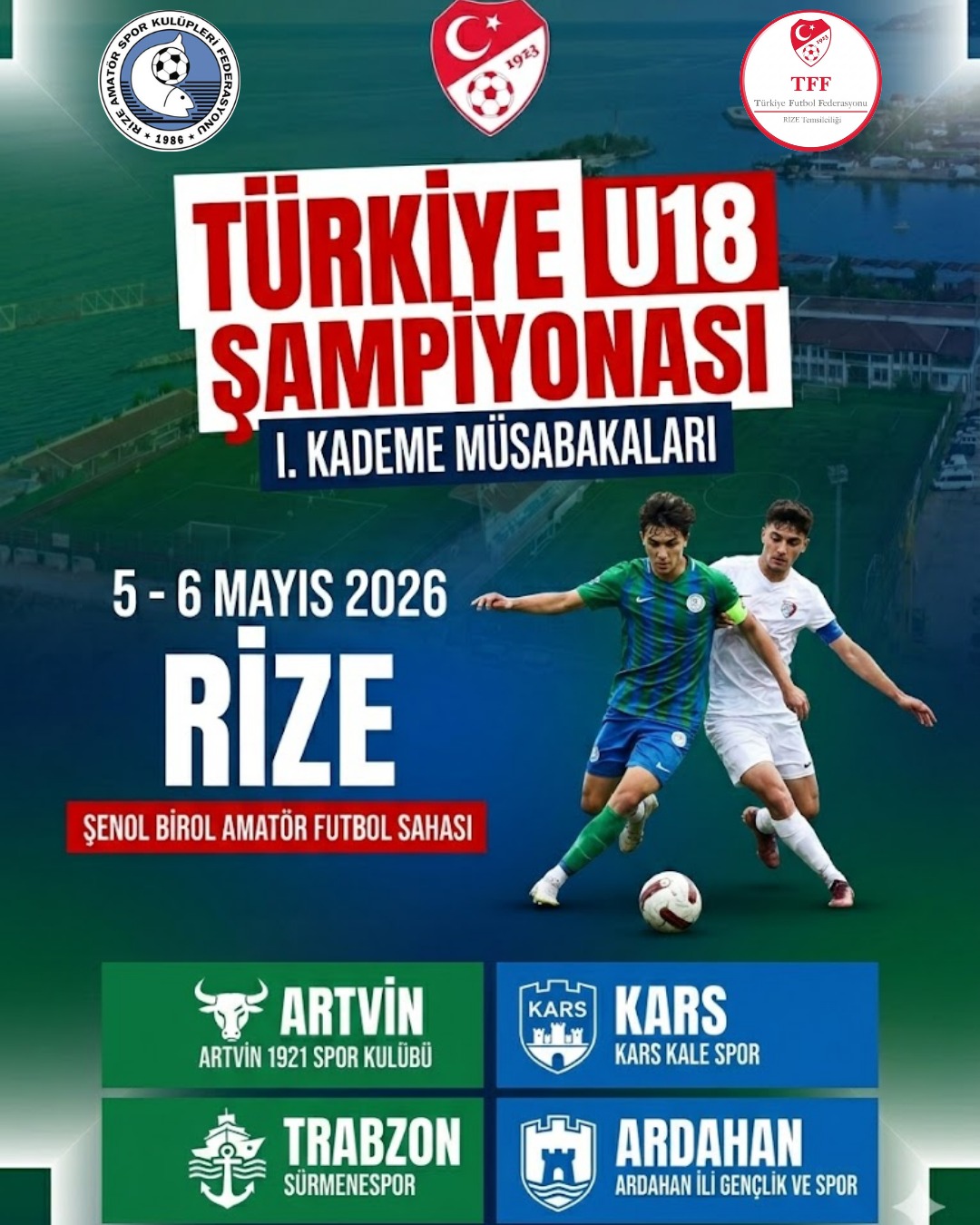 2025-2026 Sezonu U18 Türkiye Şampiyonası Rize Grup Merkezi Müsabakaları Başlıyor