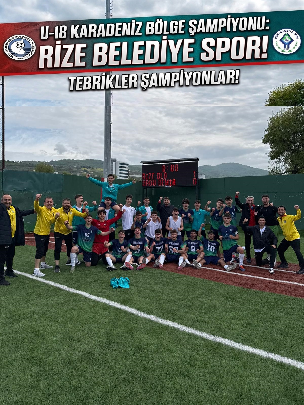 Karadeniz’de Rize Rüzgarı: U-18 Bölge Şampiyonu Rize Belediye Spor!